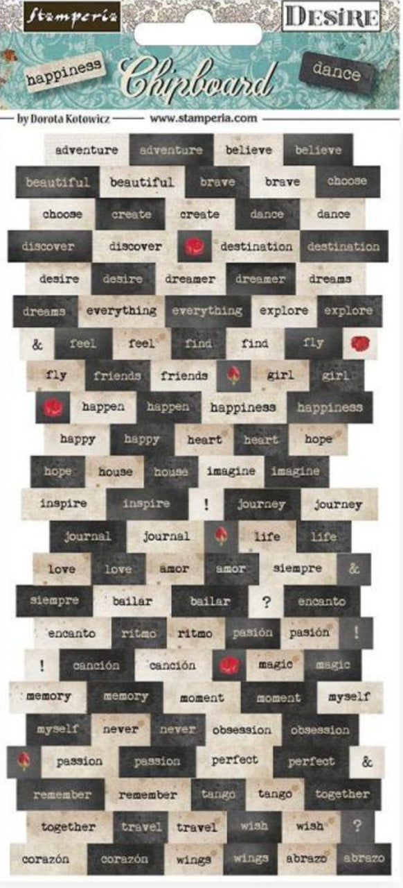 Stamperia Desire Chipboard